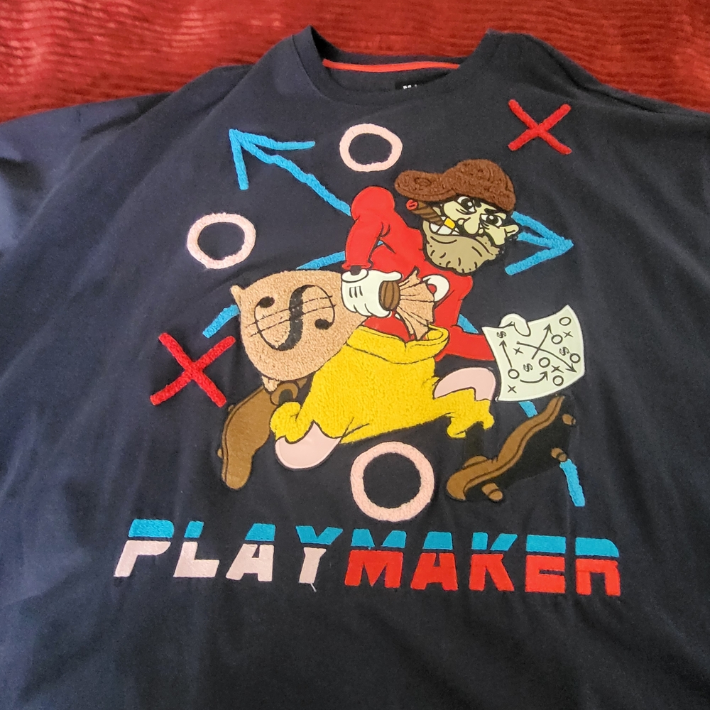 Playmaker Graphic Long Sleeve Tee - Navy